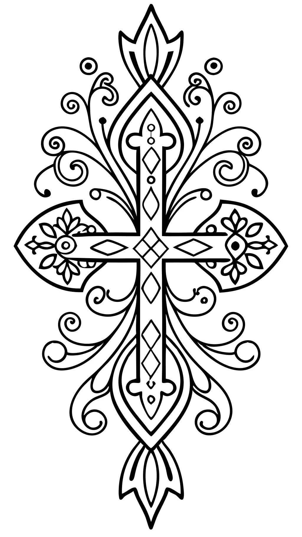 adult coloring pages cross